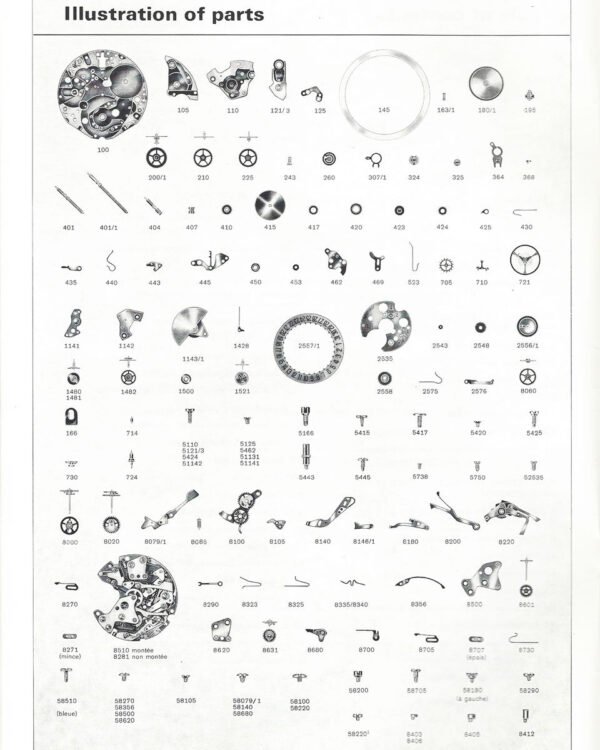 BREITLING HEUER HAMILTON VALJOUX CAL 11 12 7740 CHRONOGRAPH WATCH PARTS - 8270 SPRING - Image 6