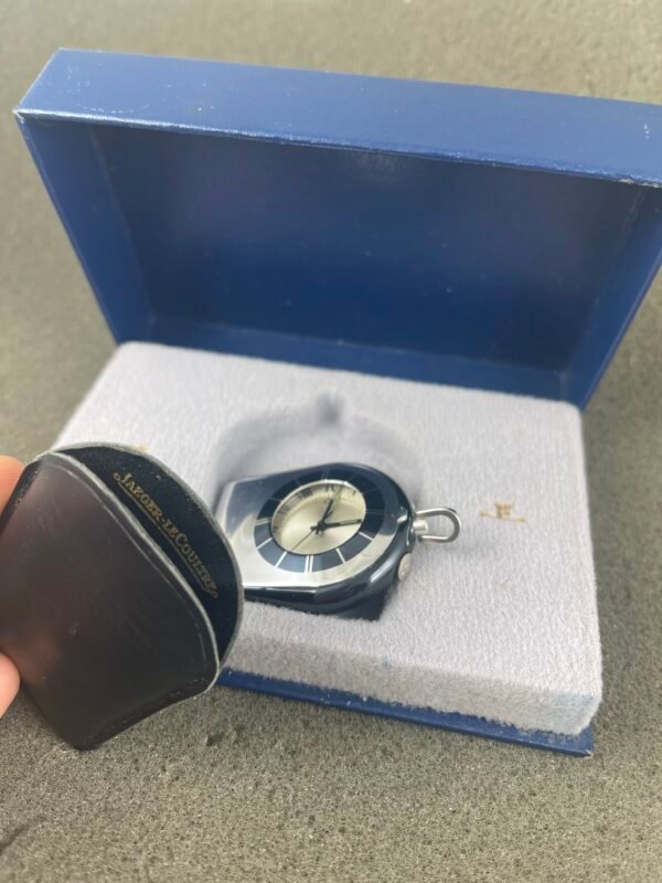VINTAGE JAEGER LECOULTRE MEMOVOX ALARM POCKET WATCH TRAVEL BOX MINT CONDITION - Image 15