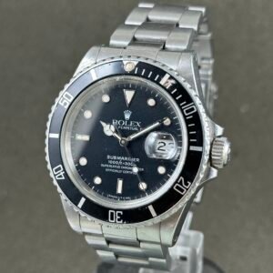 VINTAGE ROLEX SUBMARINER 16800 Matte Black dial cream patina FROM 1987