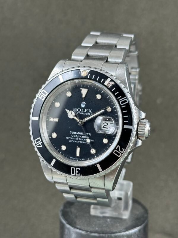 VINTAGE ROLEX SUBMARINER 16800 Matte Black dial cream patina FROM 1987