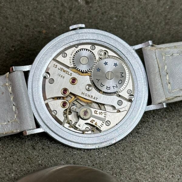 Antique JUMBO BIG 38MM 1940 NOS MONRAY swiss Watch AS1130 movement - Image 11