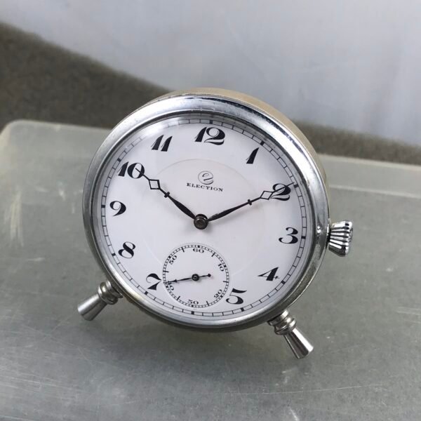 RARE ART DECO ELECTION SWISS DESK CLOCK POCKET WATCH MOVEMENT - Image 6