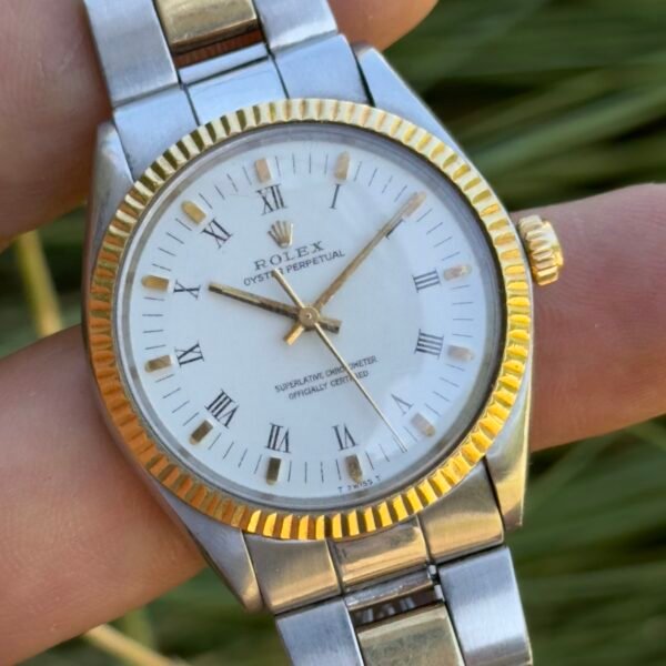 Vintage Rolex oyster perpetual Watch ref 5500 Roman dial