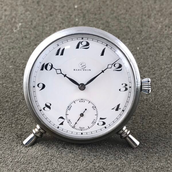 RARE ART DECO ELECTION SWISS DESK CLOCK POCKET WATCH MOVEMENT - Image 5