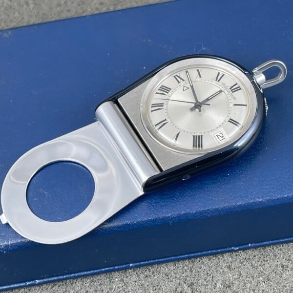 VINTAGE JAEGER LECOULTRE MEMOVOX ALARM POCKET WATCH TRAVEL BOX MINT CONDITION - Image 4