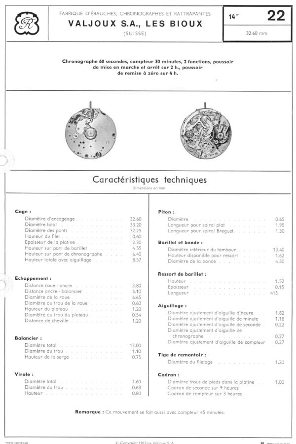 VALJOUX CAL 22 CHRONOGRAPH WATCH PARTS - 1x ESCAPE WHEEL - Image 2