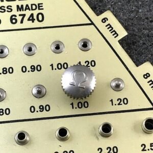 NOS OMEGA CHRONOGRAPH CROWN OLD LOGO 5.9mm Ø 100 FITS CAL 320 321 OLD SEAMASTERS