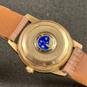 VINTAGE LONGINES CONQUEST SOLID 18K GOLD ORIGINAL DIAL AND CROWN