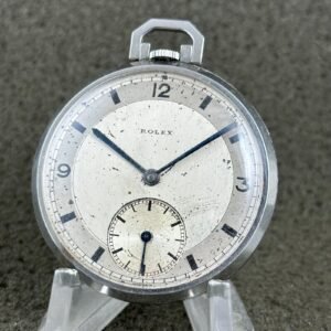 ANTIQUE SS ROLEX ART DECO POCKET WATCH HIGH GRADE MOVEMENT