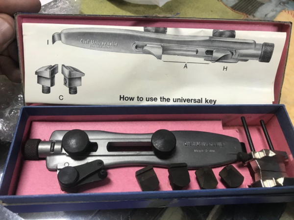 NOS VINTAGE CLEFF UNIVERSELLE WATCH CASE OPENER - SCREWED CASES ROLEX CASES