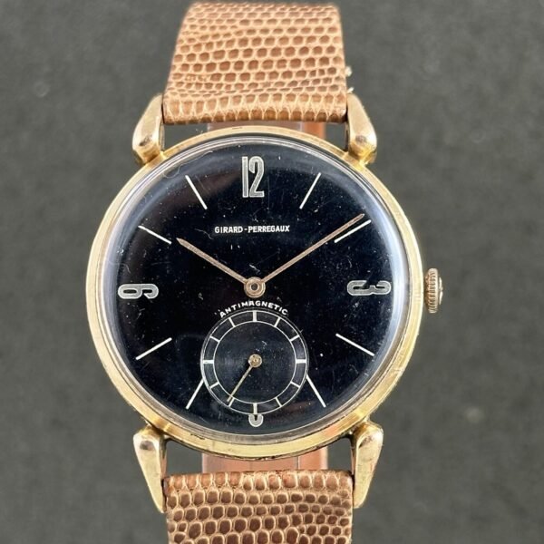 VINTAGE GIRARD PERREGAUX SOLID 18K GOLD ORIGINAL DIAL AND CROWN